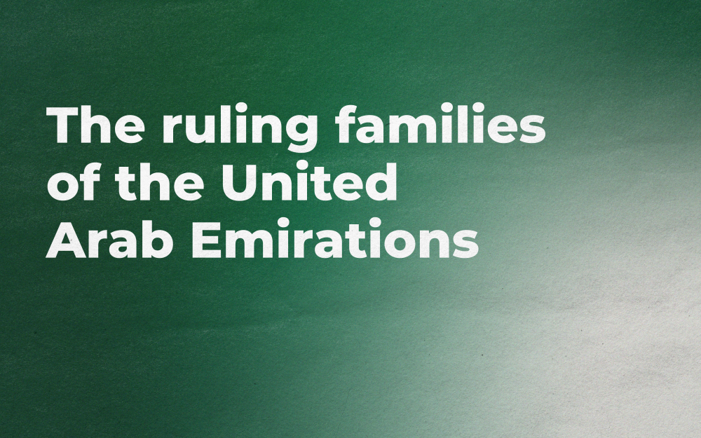 The ruling families of the UAE